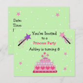 Invitation d'anniversaire pour une fête de princes (Devant / Derrière)