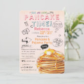 Invitation d'anniversaire pour une fête de pyjama (Debout devant)