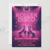 Invitation d'anniversaire pour une fête de roller (Devant)