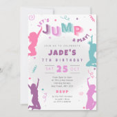 Invitation d'anniversaire pour une fête de saut en (Devant)