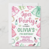 Invitation d'anniversaire pour une fête de Spa, An (Devant)