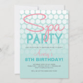 Invitation d'anniversaire pour une fête de spa mod (Devant)