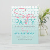 Invitation d'anniversaire pour une fête de spa mod (Debout devant)
