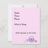Invitation d'anniversaire pour une fête de Spa Ros (Dos)