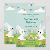 Invitation d'anniversaire pour une fête de thé de  (Devant / Derrière)