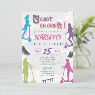Invitation d'anniversaire pour une fête de trottin