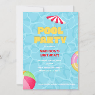 Invitation d'anniversaire pour une fête d'été au b