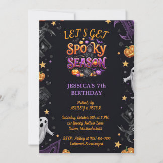 Invitation d'anniversaire pour une fête d'Hallowee
