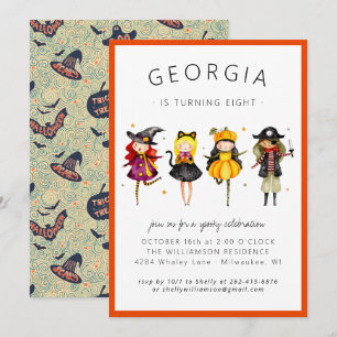 Invitation d'anniversaire pour une fête d'Hallowee