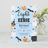 Invitation d'anniversaire pour une fête d'Hallowee (Debout devant)