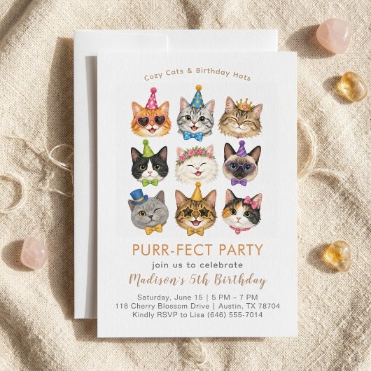 Invitation d'anniversaire pour une fête parfaite a