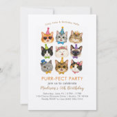 Invitation d'anniversaire pour une fête parfaite a (Devant)