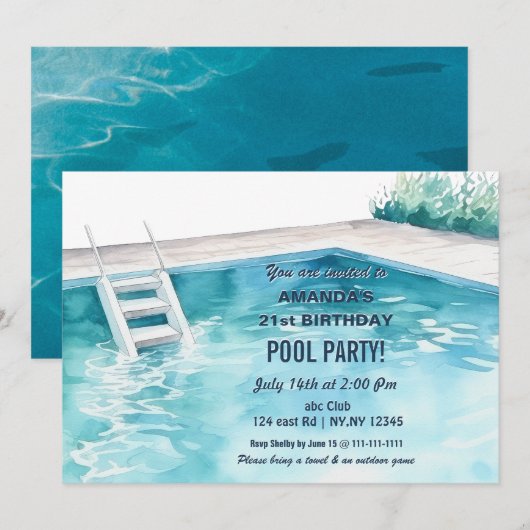 Invitation d'anniversaire pour une fête rustique d (Devant / Derrière)