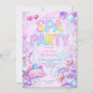 Invitation d'anniversaire pour une fête Spa Spa