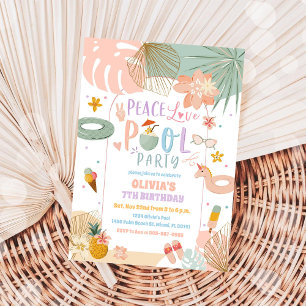 Invitation d'anniversaire pour une fête tropicale 