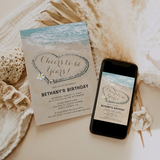 Invitation d'anniversaire pour une fête tropicale