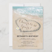 Invitation d'anniversaire pour une fête tropicale (Devant)