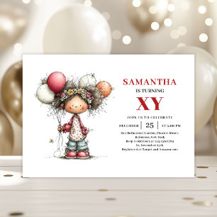 Invitation d'anniversaire pour une fille adorable 