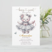 Invitation d'anniversaire pour une fille adorablem (Debout devant)