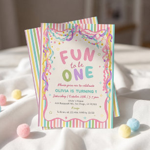 Invitation d'anniversaire pour une fille colorée a