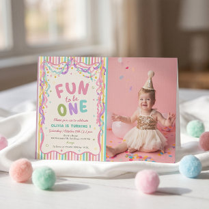 Invitation d'anniversaire pour une fille colorée a