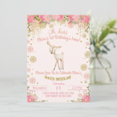 Invitation d'anniversaire pour une fille de 1 an e (Debout devant)
