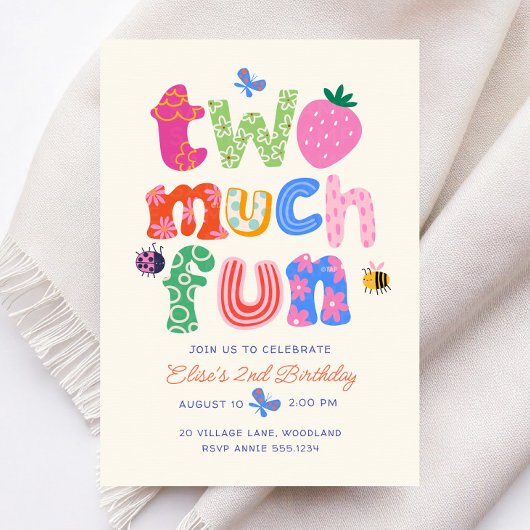 Invitation d'anniversaire pour une fille de 2 ans