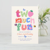 Invitation d'anniversaire pour une fille de 2 ans (Debout devant)