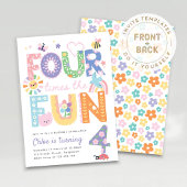 Invitation d'anniversaire pour une fille de 4 ans,