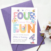 Invitation d'anniversaire pour une fille de 4 ans,