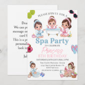 Invitation d'anniversaire pour une fille de 8 ans (Devant / Derrière)