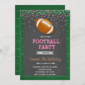 Invitation d'anniversaire pour une fille de footba (Devant / Derrière)