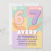 Invitation d'anniversaire pour une fille de six se (Devant)
