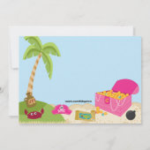 Invitation d'anniversaire pour une fille pirate ro (Dos)