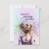 Invitation d'anniversaire pour une fille pour son (Devant)