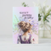 Invitation d'anniversaire pour une fille pour son (Debout devant)