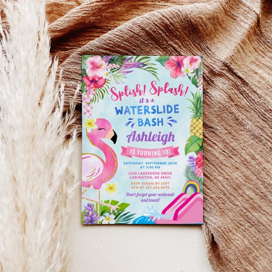 Invitation d'anniversaire pour une glissade de fon