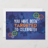 Invitation d'anniversaire pour une partie de Dart  (Dos)