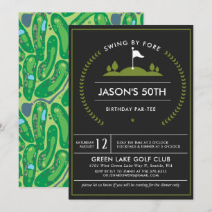 Invitation d'anniversaire pour une partie de golf