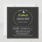 Invitation d'anniversaire pour une partie de golf (Devant)