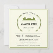 Invitation d'anniversaire pour une partie de golf (Devant)