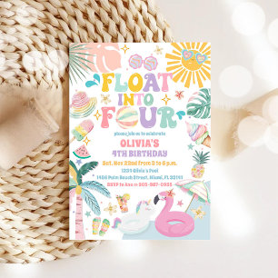 Invitation d'anniversaire pour une piscine tropica