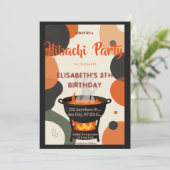 Invitation d'anniversaire pour une soirée de dîner (Debout devant)