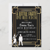 Invitation d'anniversaire pour une soirée Flapper  (Devant)