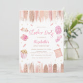 Invitation d'anniversaire pour une soirée pyjama (Debout devant)