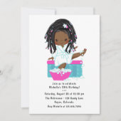 Invitation d'anniversaire pour une soirée pyjama a (Devant)