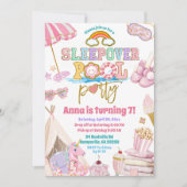 Invitation d'anniversaire pour une soirée pyjama a (Devant)