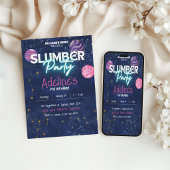 Invitation d'anniversaire pour une soirée pyjama g