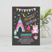 Invitation d'anniversaire pour une soirée pyjama l (Debout devant)