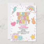 Invitation d'anniversaire pour une soirée pyjama P (Devant)